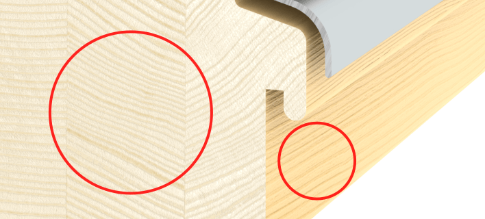 Geschütztes Fensterholz Geschütztes Fensterholz